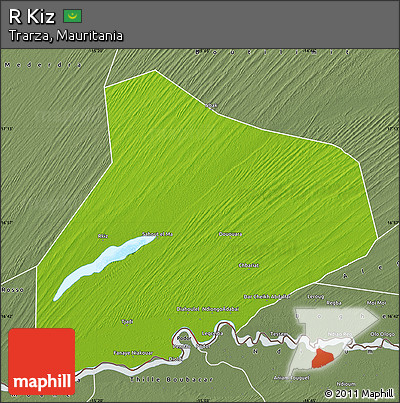 Physical Map of R Kiz, semi-desaturated