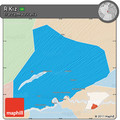 Political Map of R Kiz, lighten