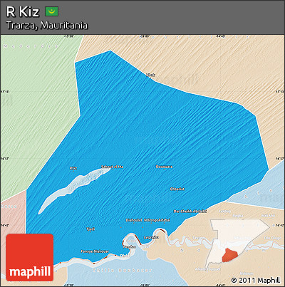 Political Map of R Kiz, lighten