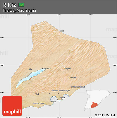 Satellite Map of R Kiz, single color outside
