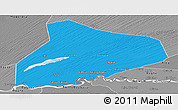 Political Panoramic Map of R Kiz, desaturated