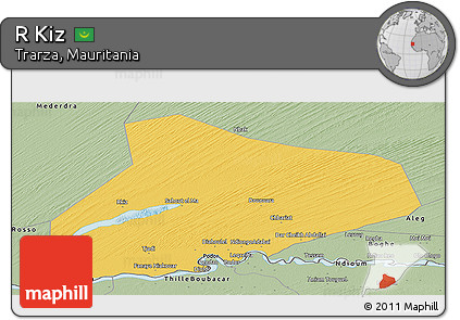 Savanna Style Panoramic Map of R Kiz