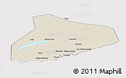 Shaded Relief Panoramic Map of R Kiz, cropped outside