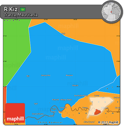 Political Simple Map of R Kiz