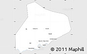 Silver Style Simple Map of R Kiz, single color outside