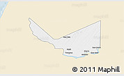 Classic Style 3D Map of Rosso, single color outside