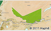 Physical 3D Map of Rosso, satellite outside