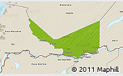 Physical 3D Map of Rosso, shaded relief outside