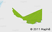 Physical 3D Map of Rosso, single color outside