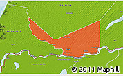 Political 3D Map of Rosso, physical outside