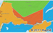 Political 3D Map of Rosso