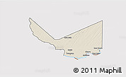 Shaded Relief 3D Map of Rosso, cropped outside