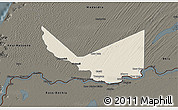 Shaded Relief 3D Map of Rosso, darken