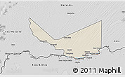Shaded Relief 3D Map of Rosso, desaturated