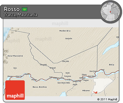 Shaded Relief 3D Map of Rosso
