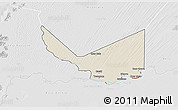 Shaded Relief 3D Map of Rosso, lighten, desaturated