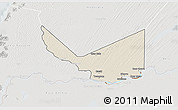 Shaded Relief 3D Map of Rosso, lighten, semi-desaturated