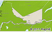 Shaded Relief 3D Map of Rosso, physical outside