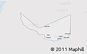 Silver Style 3D Map of Rosso, single color outside