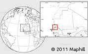 Blank Location Map of Rosso, within the entire country