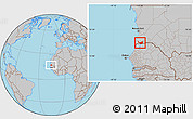 Gray Location Map of Rosso