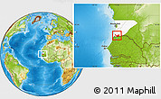 Physical Location Map of Rosso, highlighted parent region