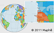 Political Location Map of Rosso