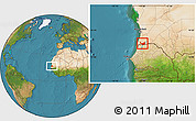 Satellite Location Map of Rosso