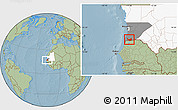 Savanna Style Location Map of Rosso, highlighted country, highlighted parent region, hill shading