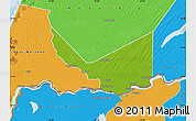 Physical Map of Rosso, political outside