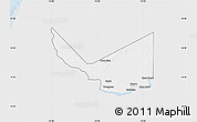 Silver Style Map of Rosso, single color outside