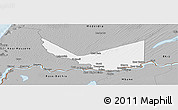 Gray Panoramic Map of Rosso