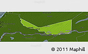 Physical Panoramic Map of Rosso, darken