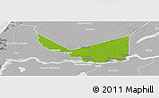 Physical Panoramic Map of Rosso, lighten, desaturated