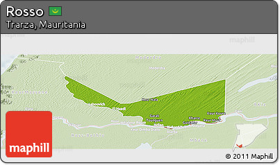 Physical Panoramic Map of Rosso, lighten