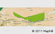 Physical Panoramic Map of Rosso, satellite outside