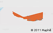 Political Panoramic Map of Rosso, single color outside