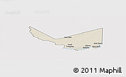 Shaded Relief Panoramic Map of Rosso, cropped outside