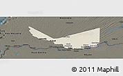 Shaded Relief Panoramic Map of Rosso, darken