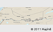 Shaded Relief Panoramic Map of Rosso