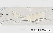 Shaded Relief Panoramic Map of Rosso, semi-desaturated