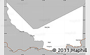 Gray Simple Map of Rosso