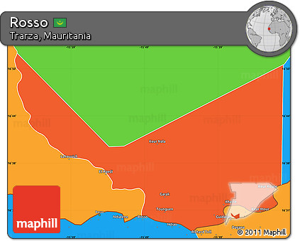 Political Simple Map of Rosso