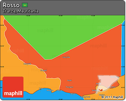 Political Simple Map of Rosso