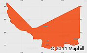 Political Simple Map of Rosso, single color outside