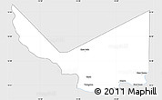 Silver Style Simple Map of Rosso, single color outside