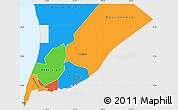 Political Simple Map of Trarza, single color outside