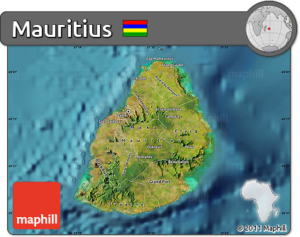 Satellite Map of Mauritius