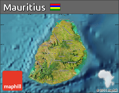 Satellite Map of Mauritius