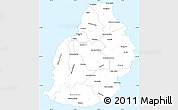 Classic Style Simple Map of Mauritius